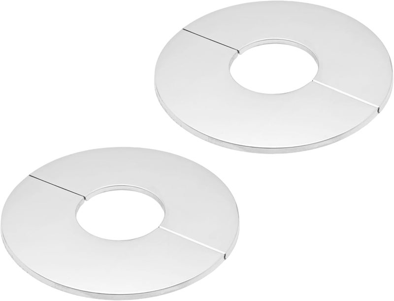 bociloy 2 قطعة 2"/50 مم فلانج حائط من الفولاذ المقاوم للصدأ 304، غطاء لوحة دائرية لأنبوب، طوق أنبوب ماء ذاتي اللصق للمطبخ والحمام وغرفة الغسيل، حلقة تزيينية للسباكة - Image 1